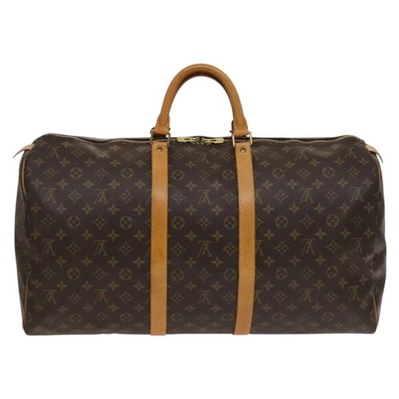 LOUIS VUITTON Monogram Keepall 55 Boston Bag M41424 LV Auth 132737 - Picture 3 of 16